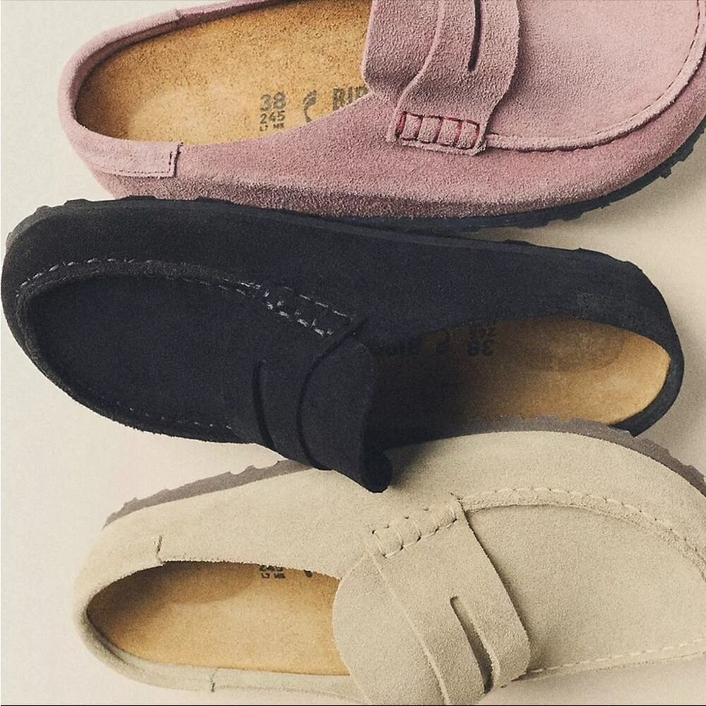 Birkenstocks Naples Suede Clogs